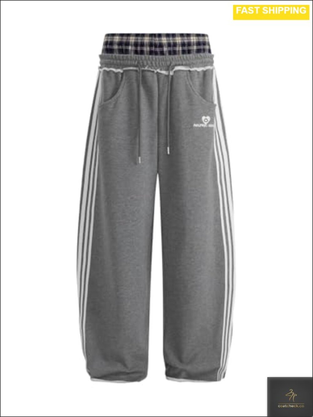 Baggy Wide Leg Sweatpants Double Waisted Streetwear